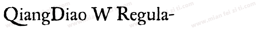 QiangDiao W Regula字体转换